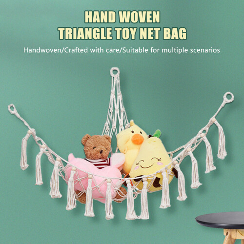 Boho Macrame Doll Hammock - Nursery Organizer 1