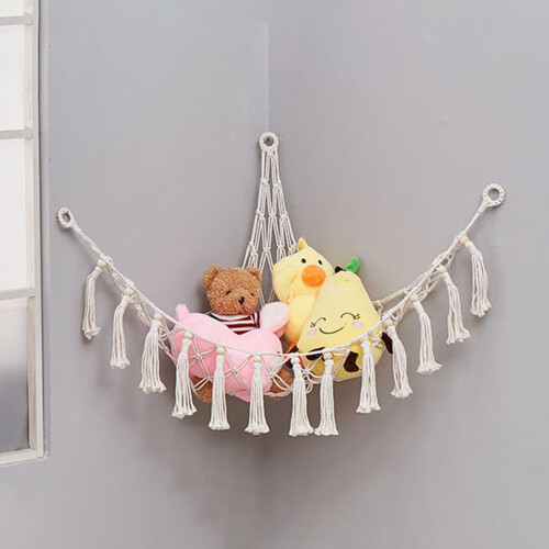 Boho Macrame Doll Hammock - Nursery Organizer 2
