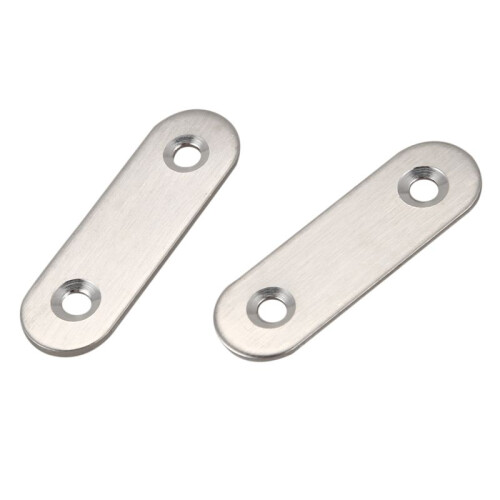50mmx16mm Straight Repair Joining Mending Flat Plate Bracket 100Pcs 2