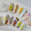 (S) Color Block Rhinestone Press On Nails - 10pcs 2