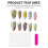 (S) Color Block Rhinestone Press On Nails - 10pcs 6