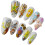 (S) Color Block Rhinestone Press On Nails - 10pcs 8