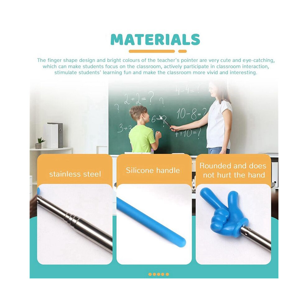12 Pcs Teacher Pointer Stick Telescoping Hand Pointer Retractable Pointer Finger Reading Aid For Presentation Whiteboard 6032529486595