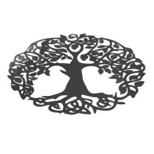 Baum des Lebens Metall-Wandplakette 256 g 30x30cm schwarz