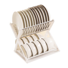 Portaciotole a doppio livello bianco 30x30x27 cm 2 livelli