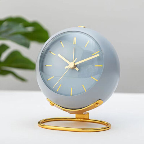 Mini réveil de bureau bleu - métal, 1 pile AA 2