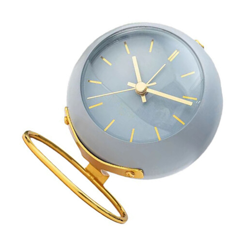 Tischuhr Blau Mini Wecker Metall 1