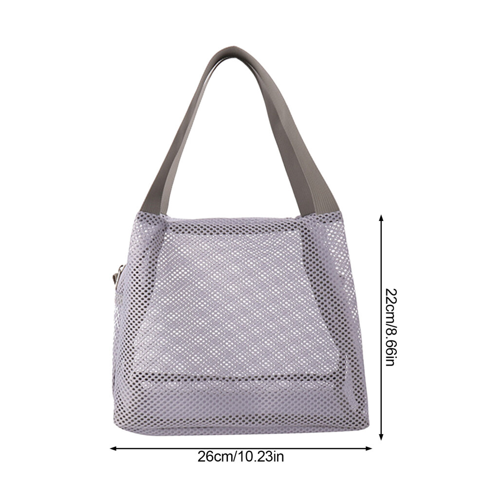 Dachuang Beauty (Gray) Travel Makeup Bag With Handle - Reusable & Compact