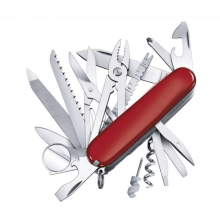 Couteau Suisse multifonction Swisschamp 91mm 30 fonctions 1.6795 Acier inoxydable Acrylique Rouge