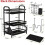 3-Tier Black Dish Drying Rack Drip Tray 3 Tier Set 3
