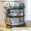 3-Tier Black Dish Drying Rack Drip Tray 3 Tier Set 7