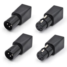 4Pcs DMX to RJ45 Connector RJ45 Ethernet to 3 Pin XLR DMX Adapter 3-Pin XLR Female & Male Adapter for Audio Video