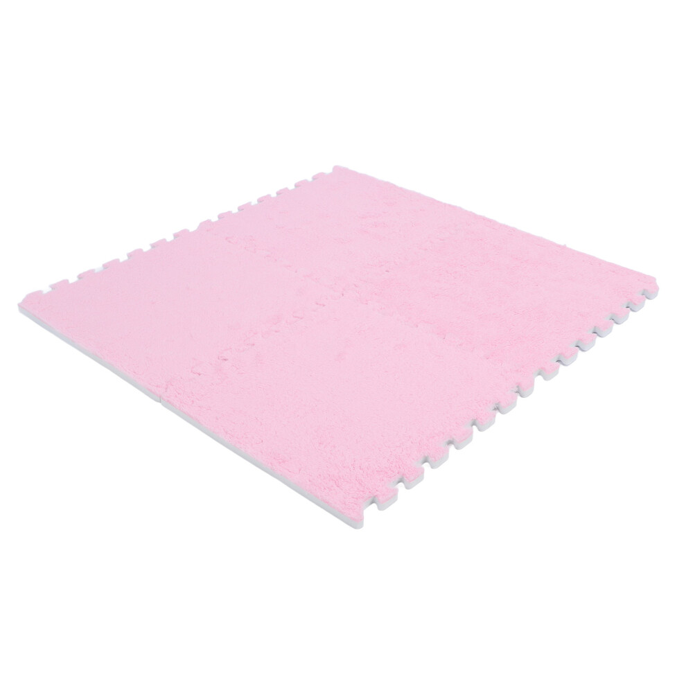 10Pcs Eva Foam Interlocking Floor Mats, 31X30cm Playroom Rug Pink
