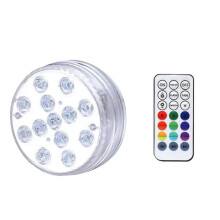 (1 lamp 1 afstandsbediening) Onderwater zwembadverlichting 13 LED onderdompelbare magnetische vijver- en fonteinverlichting, IP68 waterdicht
