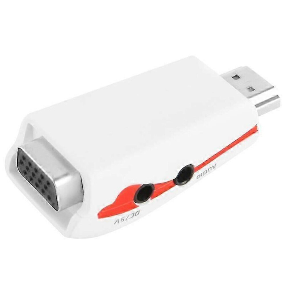 Hdmi To Vga Adapter With Audio Support 1080P For Pc Laptop 9361375603984