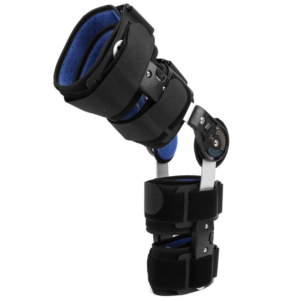 Knee Joint Fixation Bracket Adjustable Orthosis Support, Leg Injury Splint for Knee Fracture Recovery and Immobilization, Pain Relief