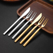 Rustfrit stål fortykket fire centimeter månekage kniv månekage gaffel frugtgaffel månekage kniv gaffel dessertgaffel