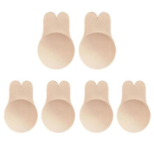 (3 pares cor da pele) Sutiãs Push Up femininos autoadesivos de silicone sem alças, sutiã invisível, fita adesiva reutilizável para levantar