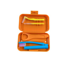 Dental Cleaning Care Kits Portable Travel Oral Cleaning Kits Detachable Toothbrush Interdental Brush Tongue Scraper Storage Case