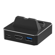 1 Tragbare Ladestation mit USB-C-Anschluss für Nintendo Switch NS (HDMI-kompatibel zu TV-Adapter)