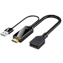 4K HDMI-compatibele naar DisplayPort DP-converterkabel, HDTV-male naar DP-female adapter, conversie voor laptopmonitor (vrouwelijk)