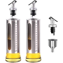 2pc Oil Bottle With Spout And Funnel. 2pc 300ml Vinegar Oil Bottle 300ml Olive Oil Dispenser