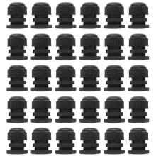 Cable Glands Joints for Cable Fixing Black PP Material Durable Waterproof 100pcs