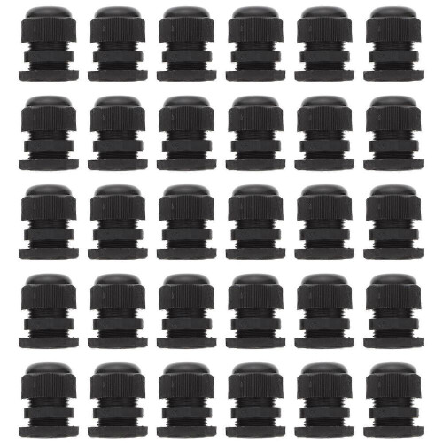 Cable Glands Joints for Cable Fixing Black PP Material Durable Waterproof 100pcs
