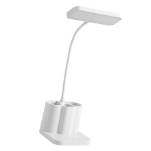 Wiederaufladbare ABS-Schreibtischlampe, dimmbar, Stifthalter