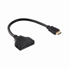 HDMI Splitter 1 in 2 Out Adapter Cable for Dual Monitor Display Male to Male