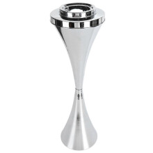 Floor Standing Ash Tray Innovative Stylish Outdoor Standing Ashtray with Lid for Home Patio Elevator KTV Toilet Living Room Silver Edition 0