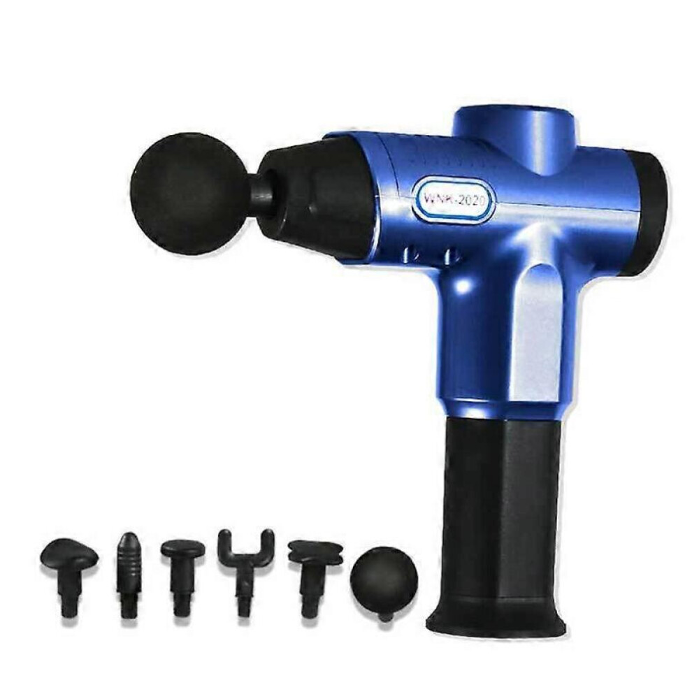 Blue Ï¼Blue)Hishell Wk-2020 Electric Massage Gun Muscle Relaxation Charging Massager Portable Fitness Equipment Fascia Gun