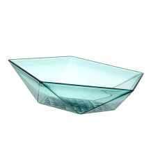 Geometrische Obstschale Große Kapazität Seeblau
