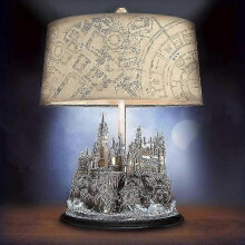 2025 Bradford Exchange Harry Potter Hogwarts Schloss Leuchtende Skulptur Tischlampe