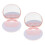 6x2 Round Folding Makeup Mirror Compact with Comb Pocket Biscuit Size Cute Pink 1