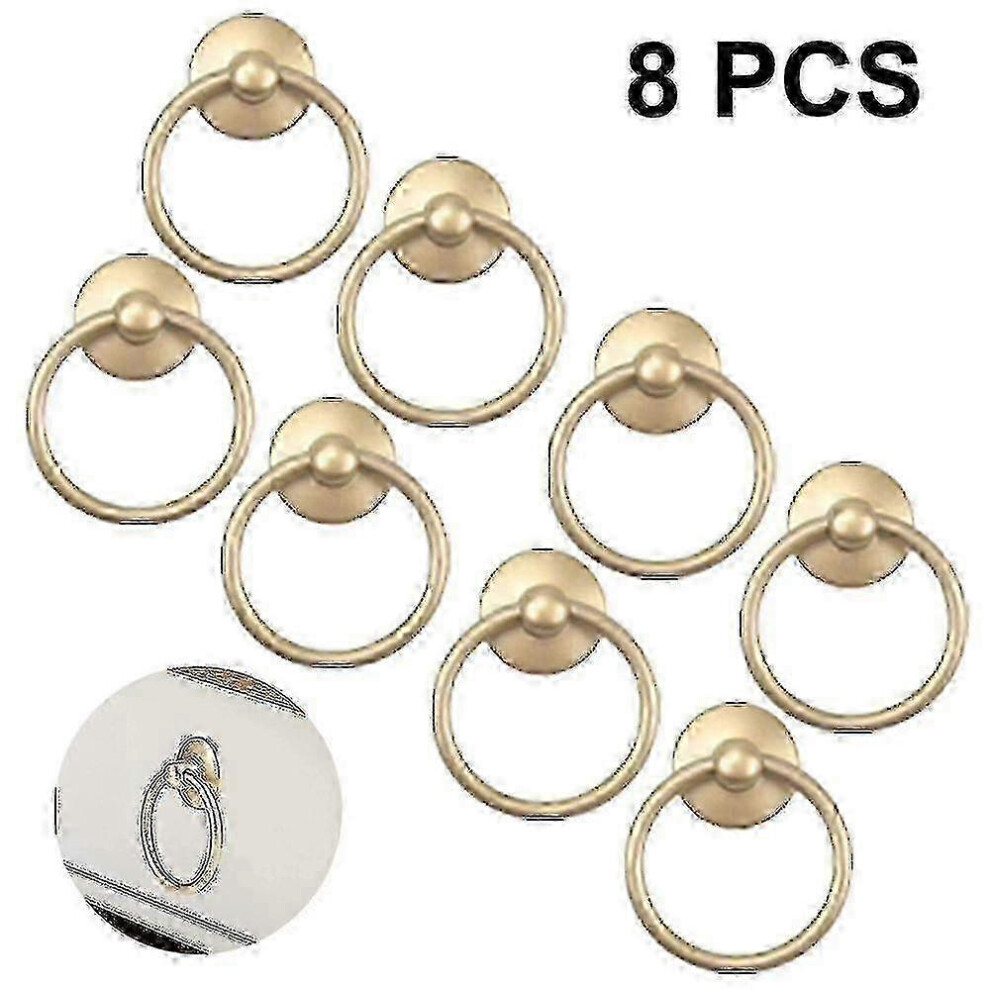 Vintage Cabinet Ring Knobs - Round Antique Drawer Pulls Handles For Single-Hole Doors, Cupboards & Dressers (8Pcs) 9361375609023