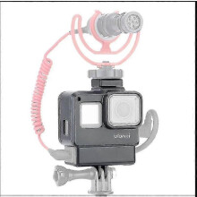 Ulanzi V2 pentru GoPro Camera Cage Case Frame pentru GoPro 7 6 5 Action Camera Vlog Accesorii cu Cold Shoe pentru microfon Light