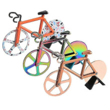 3piece Bicycle Pizza Cutting Machine Stainless Steel Roller Pizza Wheel Bicycle Pizza Cutting Machin
