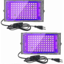 2pcs 100w Uv Led Floodlight Blacklight Ip65 Waterproof, Ultraviolet Led Lamp, Effect Lighting For Aquarium, Party, Neon Painting, Fluorescen