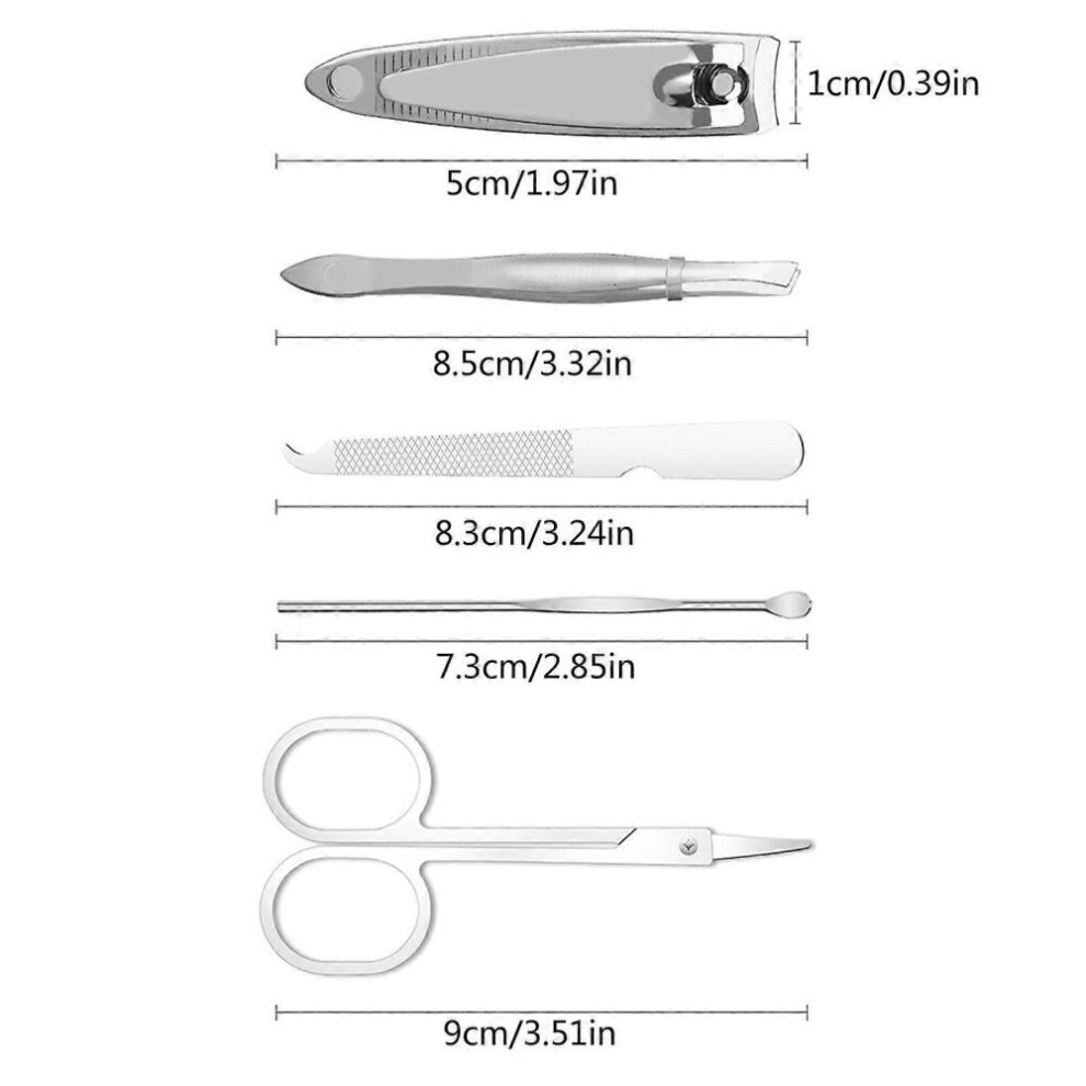 Nail Manicure Tool Clipper Cutter Manicure Kit Pedicure Clear Manicure Nails Manicure Pedicure Set Clear Manicure Bag Multicolor