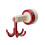 360 Degrees Rotating Folding Hook, Self-Adhesive Suction Cup Hooks Rotating Kitchen Utensil Holder Red 1