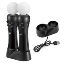 Χειριστήρια κίνησης PS4 VR Move με ειδικό σχήμα και διπλό φορτιστή για βελτιωμένο g