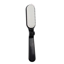 (Preto) Escova de cabelo dobrável de bolso para viagem, escova de cabelo dobrável com massagem, escova de cabelo para viagem, escova de cabe
