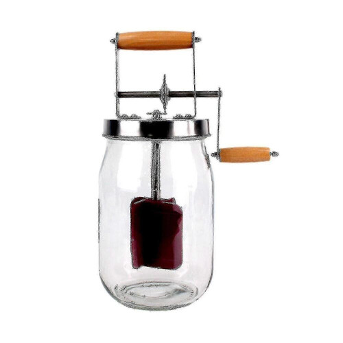 Mantequera Kilner de silicona transparente con mango de madera (1000 ml)