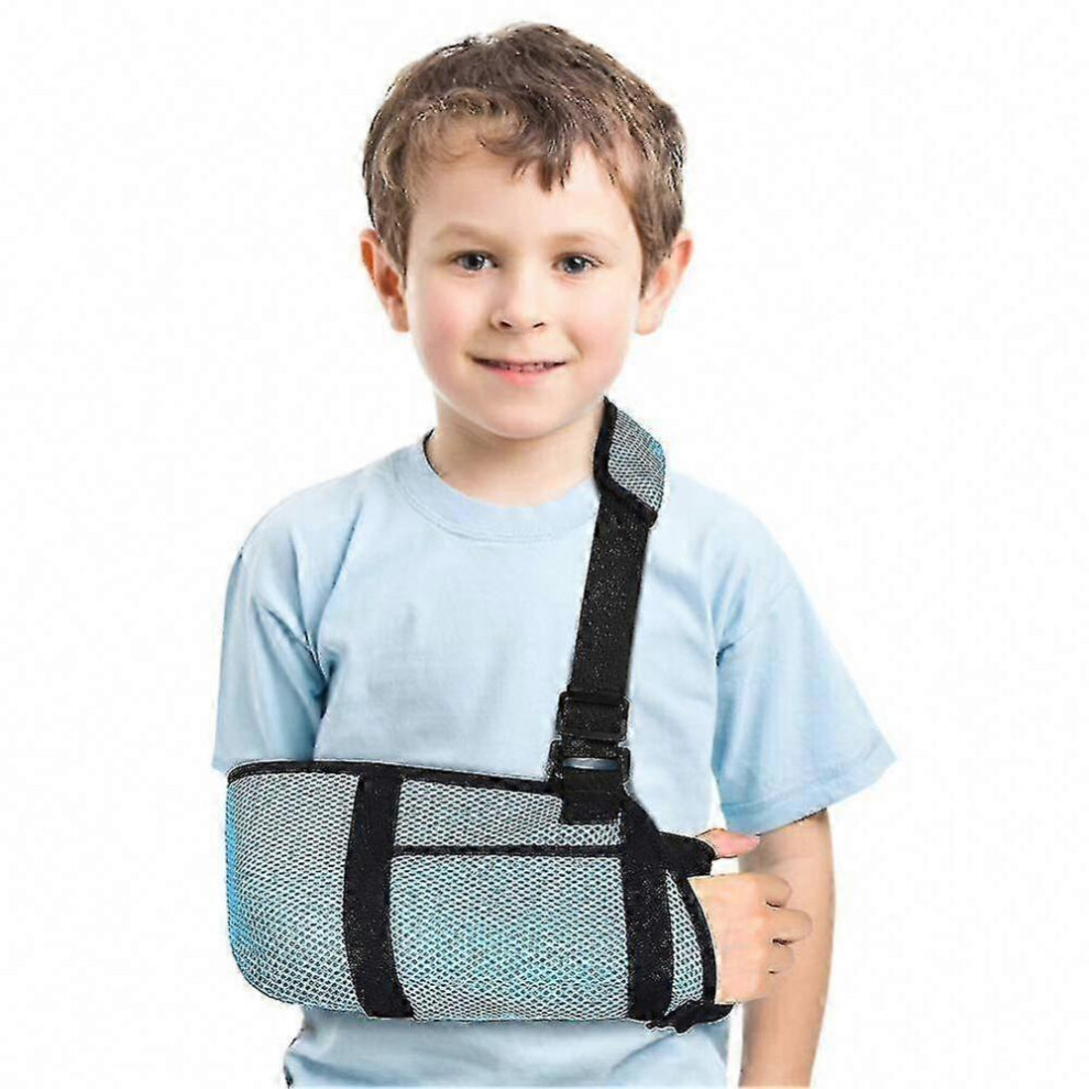 Child Arm Sling with Waist Strap - Padded Shoulder Immobilizer for Broken Elbow, Wrist, Arm, Shoulder Support