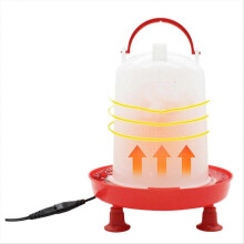 Beheizbare Hühnertränke (3 Liter) für den Winter, automatische Befüllung, Beinstütze, 35 W Heizleistung, EU-Stecker