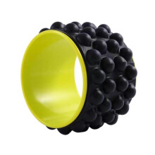 Foam Yoga Massage Roller Wheel Back Stretcher Massager Cracker Back Pain Relief Black With Yellow Fitness Equipment