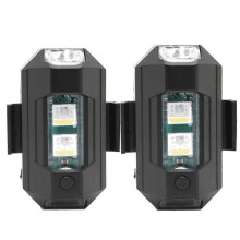 (2 PCS)7 Colors Bike Aircraft Night Turn Signal Light USB LED Strobe Light Drone Flashing Warning Light for Motorcycle Bicycle RC Drone