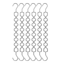 Conjunto de 6 Cabides Economizadores de Espaço para Roupas, Resistentes, com Capacidade de 13,6 kg (30 lbs) e Gancho Giratório 360