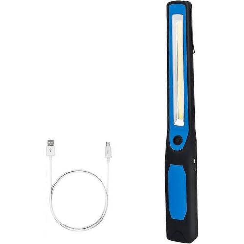 2024 Usb Rechargeable Inspection Light Work Light Cob Flashlight 2 In 1 Flashlight With Magnet Base And Hook Diy Home
